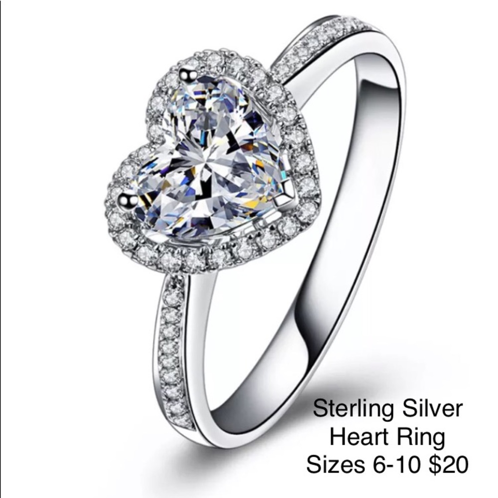 Sterling Silver Heart Rings